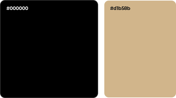 #000000, #d1b58b